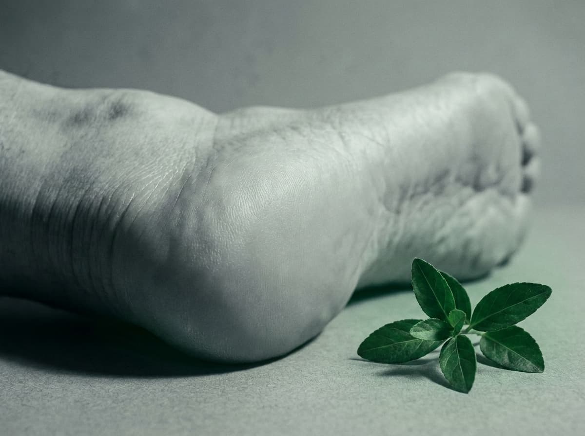 Nachher: glatte, gepflegte Ferse